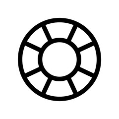 Vector Life Ring Icon – Lifebuoy, Safety Equipment, Rescue, Marine, Water Safety, and Emergency Symbol