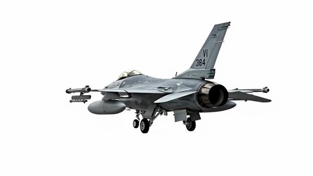 F-16 Fighting Falcon Jet Aircraft in Flight.