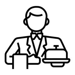 hotel service Line Icon