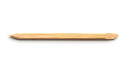 Obraz premium Single double-ended wooden manicure orange stick cuticle pusher isolated on white background