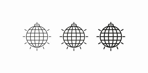 disco ball icon sign vector