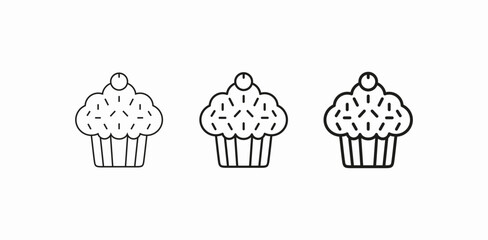 muffin cake icon sign vector