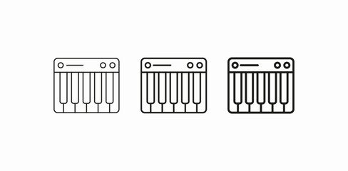 piano music icon sign vector