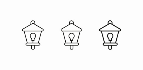 street lamp icon sign vector