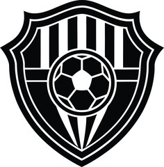 Retro football club emblem design with vintage elements