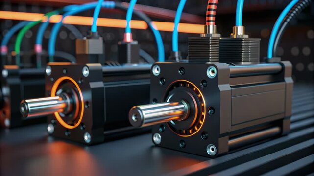 Mechanical motor shaft technology industry automation servo actuator precision motor shaft industrial robotics high torque electrical engineering