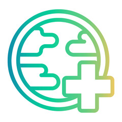 Fototapeta premium humanitarian Line Gradient Icon