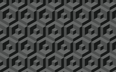 3d abstract cube hexagon shape background. Simple hexagons pattern with geometric abstract background.