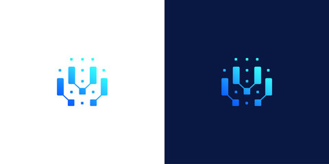 initial letter w abstract monogram logo vector design	