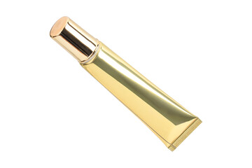 Blank packaging cosmetic plastic tube on white background