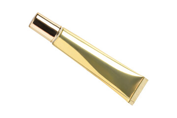 Blank packaging cosmetic plastic tube on white background