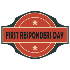First Responders Day sticker