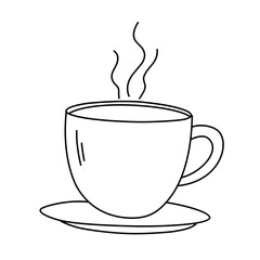 Hand Drawn Coffee Cup Outline Element