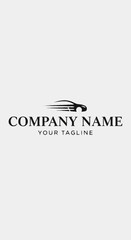 Sleek car logo design for company branding and marketing campaigns.