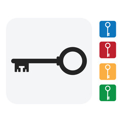 Unlock your potential with this vintage key icon collection for design projects, security concepts, and access control solutions with colorful options