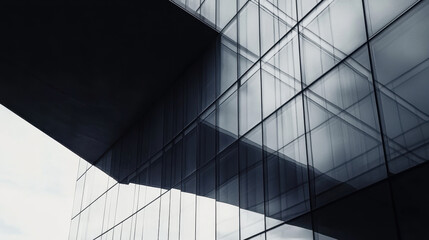 Obraz premium architecture of geometry at glass window