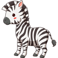 Cartoon Zebra isolated