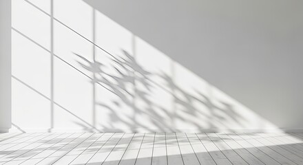 An empty white room with a window, ready for interior design and architectural concept drawing and light filled home project blueprint