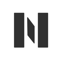 Modern minimalist geometric letter N logo design for branding and business identity