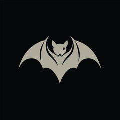 Obraz premium Silhouette style minimal horseshoe bat t-shirt design featuring sleek black vector art of a bat, perfect for wildlife lovers, nocturnal animal fans, Halloween fashion enthusiasts, minimalist art admir