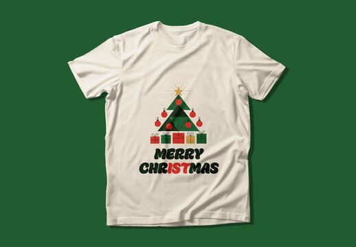 Merry Christmas Editable Holiday Print T Shirt Design Layout