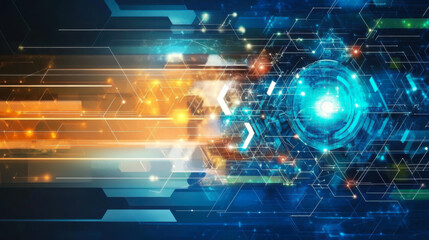 Fototapeta premium New future technology concept abstract background