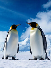 Fototapeta premium Emperor Penguins in Antarctica