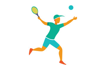 Tennis player serving ball tennis player in action sport