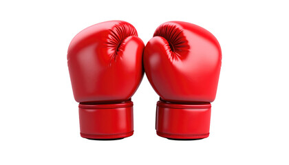 Two glossy red boxing gloves touching, on a black background, create a sense of competition and striking potential