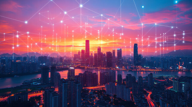 Cityscape Under Construction: A Digital Network of Growth