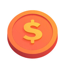 Isolated Dollar Coin PNG, Transparent PNG of Money Icon