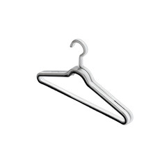 Fototapeta premium Silver plastic coat hanger