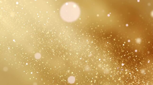 Bright gold Christmas bokeh background with sparkling stars and light for winter holiday design