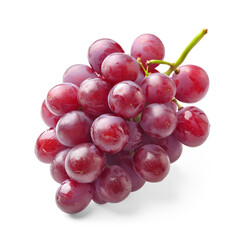 Fototapeta premium A close-up of red grapes with smooth, shiny skins. full length isolate on transparent background