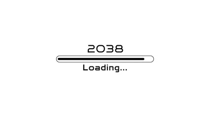 Loading bar icon illustration. New year Loading concept. Loading  progress bar on white background.