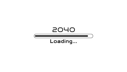Loading bar icon illustration. New year Loading concept. Loading  progress bar on white background.