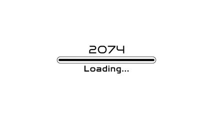 Loading bar icon illustration. New year Loading concept. Loading  progress bar on white background.
