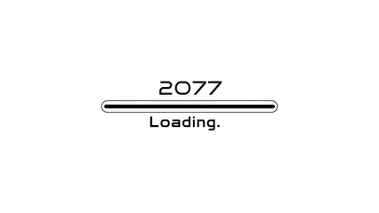 Loading bar icon illustration. New year Loading concept. Loading  progress bar on white background.