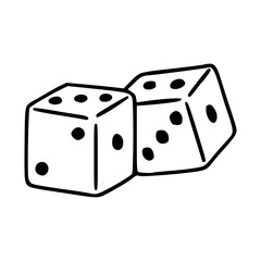 board game dice set graphic element