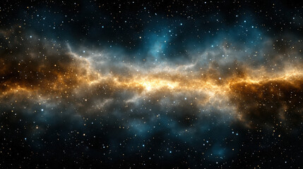 Ethereal cosmic scene featuring glowing nebulae and twinkling stars in deep space