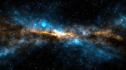 Fototapeta premium Vibrant cosmic nebula with glowing stars and swirling colors creates mesmerizing space scene