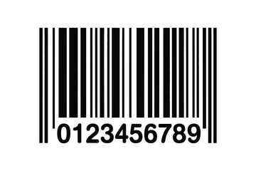 Barcode UPC icon, universal product code symbol for retail scanning, product identification, pricing tag, sale and purchase label, commercial business concept
