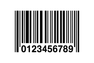 Barcode UPC icon, universal product code symbol for retail scanning, product identification, pricing tag, sale and purchase label, commercial business concept