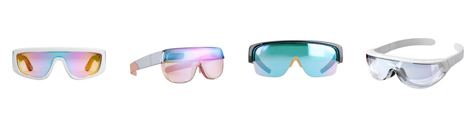 Futuristic Visor Sunglasses Set: Sporty Eyewear Fashion