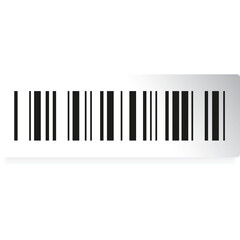Abstract Black And White Barcode Pattern On A Transparent Background With A Slight Shadow Effect Representing Retail And Commerce Technology