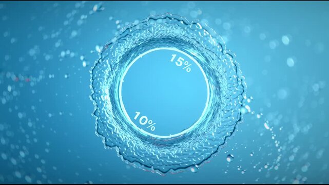 Water Splash with Percentage Graphics