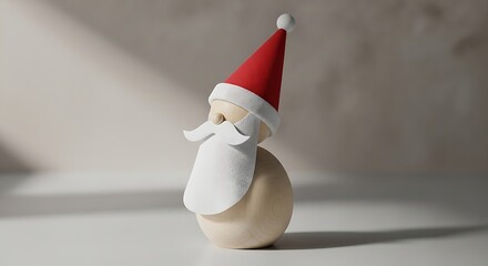 Fototapeta premium Cute Santa Claus Christmas Decoration for Holiday Home Decor