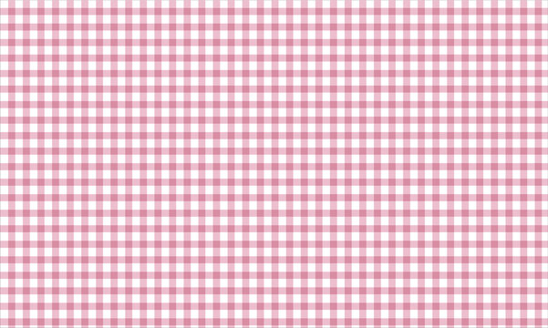 Seamless pattern shows classic gingham in alternating dusty rose and white squares