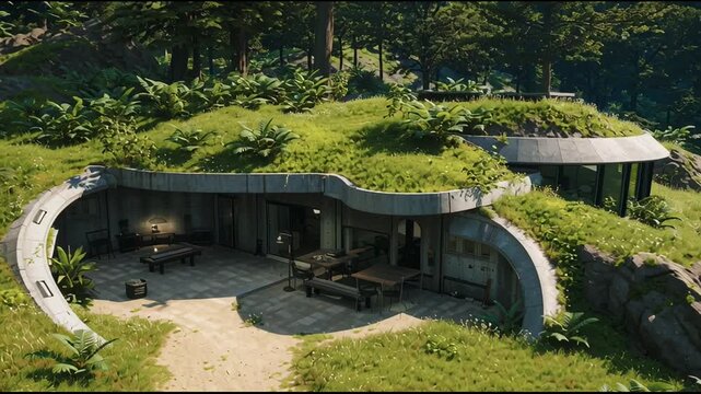 Underground Bunker Home Cutaway