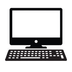 Fototapeta premium minimal computer vector isolated on white background